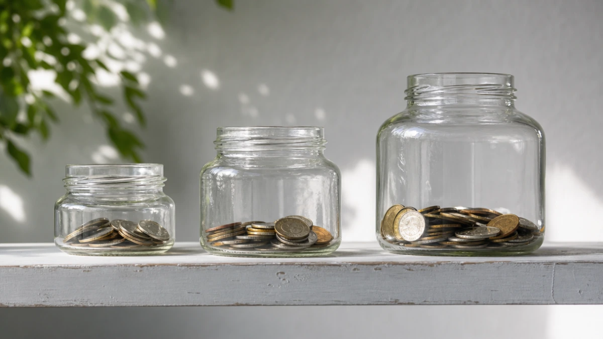 Three glass jars of increasing size on a shelf, the three plans behind the GoHighLevel cost