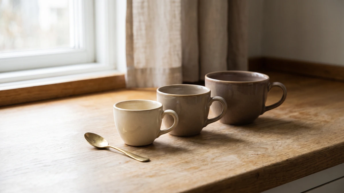 Three coffee cups in ascending size, a picture of the three GoHighLevel pricing tiers