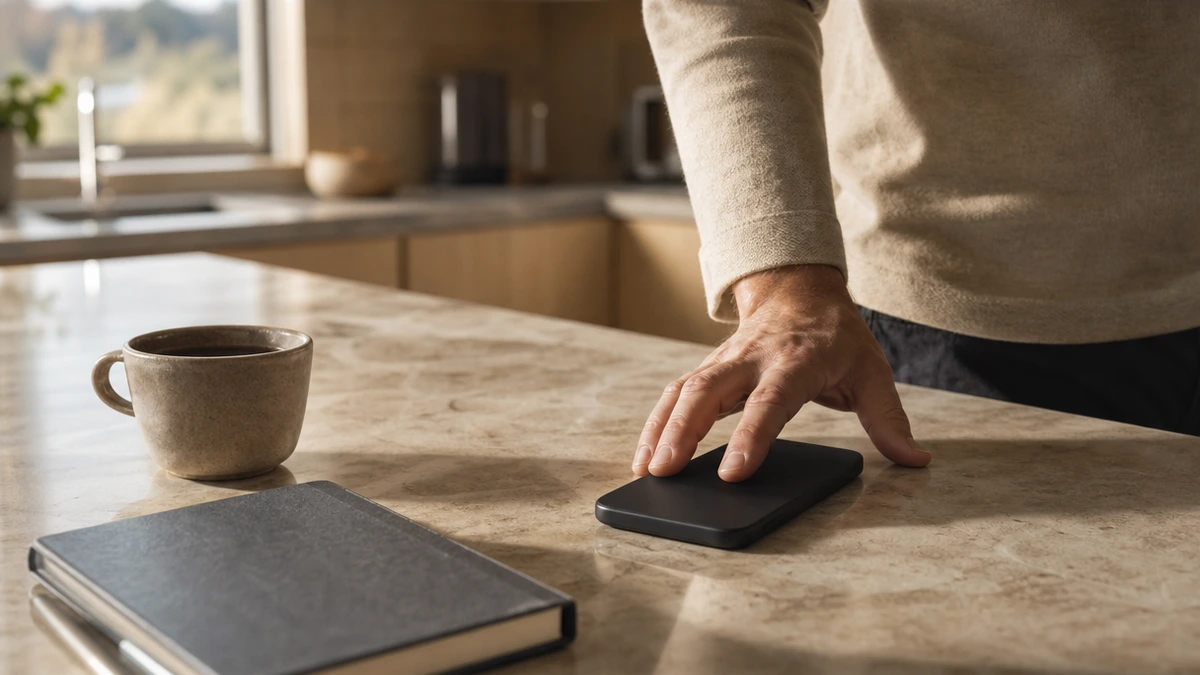 Phone face down beside a notepad, the five-minute check on a GoHighLevel white label account