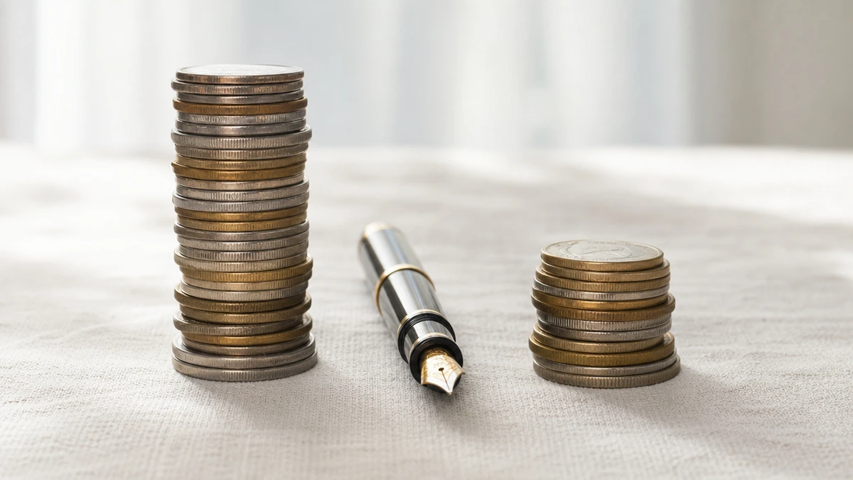 Two stacks of coins of different heights, the platform line and the people line on a GoHighLevel white label invoice