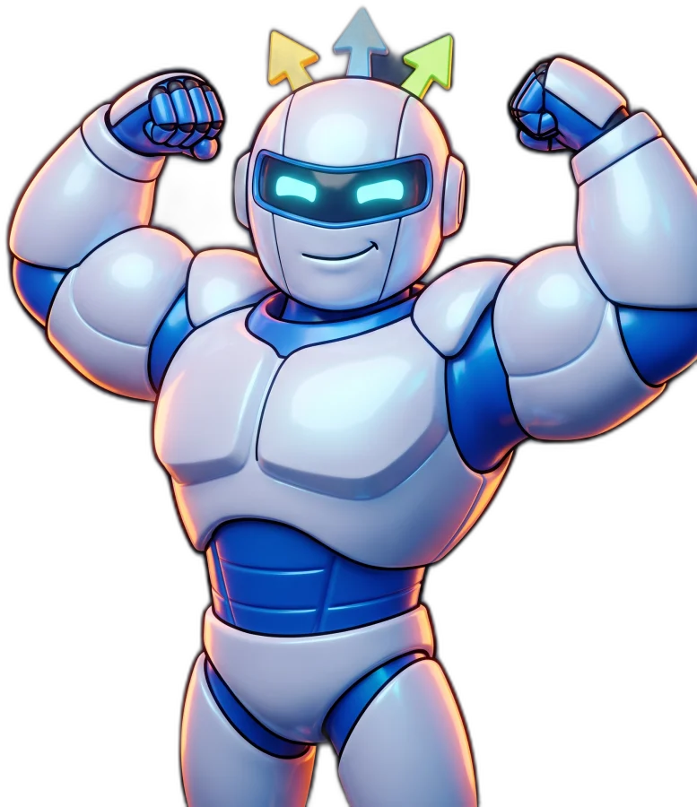 GHL.Support robot mascot, upper body, confident pose